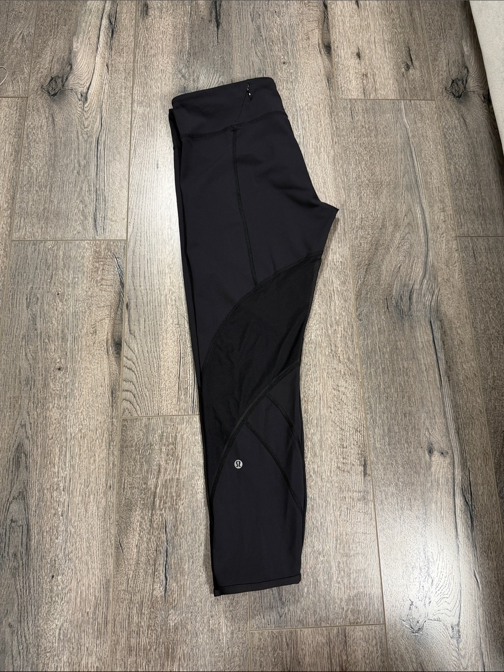 lululemon athletica Black Mesh-Panel Leggings